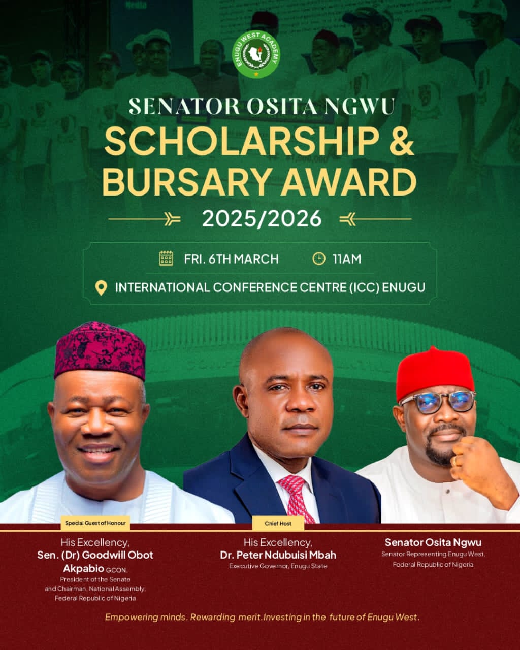 EMPOWERING THE FUTURE: SENATOR DR. OSITA NGWU ADVANCES EDUCATIONAL OPPORTUNITIES IN ENUGU WEST SENATORIAL DISTRICT.