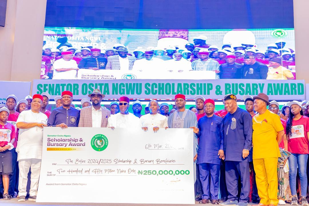 ENUGU WEST ACADEMY EXPANDS OPPORTUNITIES: GOV. MBAH, SENATE PRESIDENT AKPABIO APPLAUD SENATOR NGWU OVER ₦250M BURSARIES AND SCHOLARSHIPS TO STUDENTS.