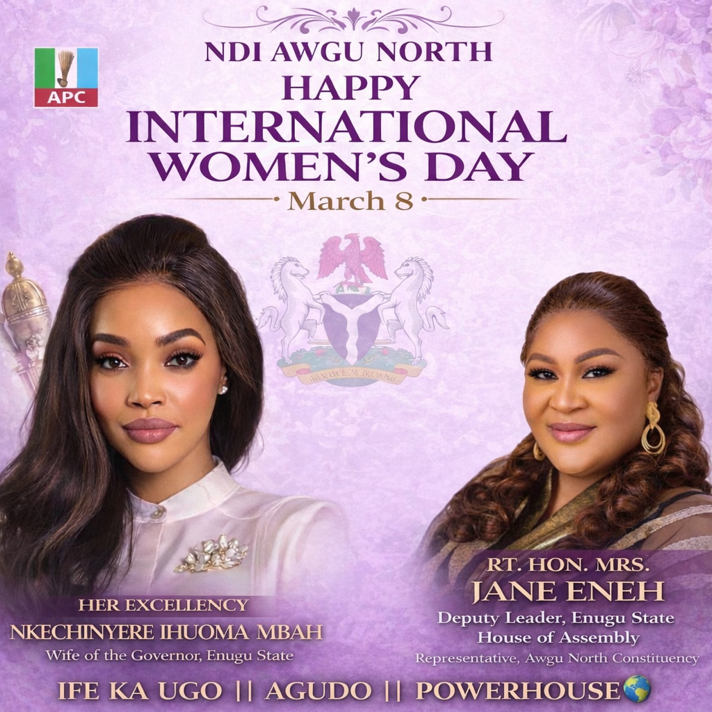 INTERNATIONAL WOMEN’S DAY: RT. HON. MRS. JANE ENEH COMMENDS HER EXCELLENCY CHIEF MRS. MBAH’S SUPPORT FOR GENDER DEVELOPMENT, APPLAUDS WOMEN’S CONTRIBUTIONS TO SOCIETAL GROWTH .‎