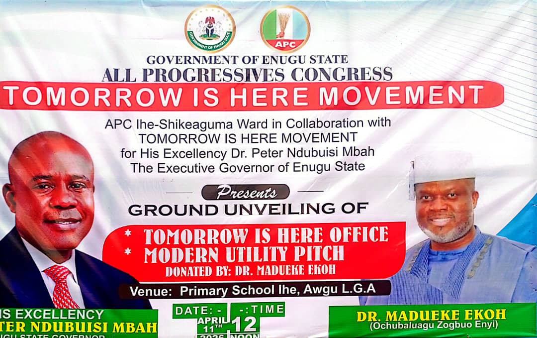 STRENGTHENING DEMOCRACY: APC IHE SHIKEAGUMA IN COLLABORATION WITH TOMORROW IS HERE MOVEMENT, SET TO LAUNCH MODERN OFFICE IN IHE WARD TO BOOST COMMUNITY DEVELOPMENT