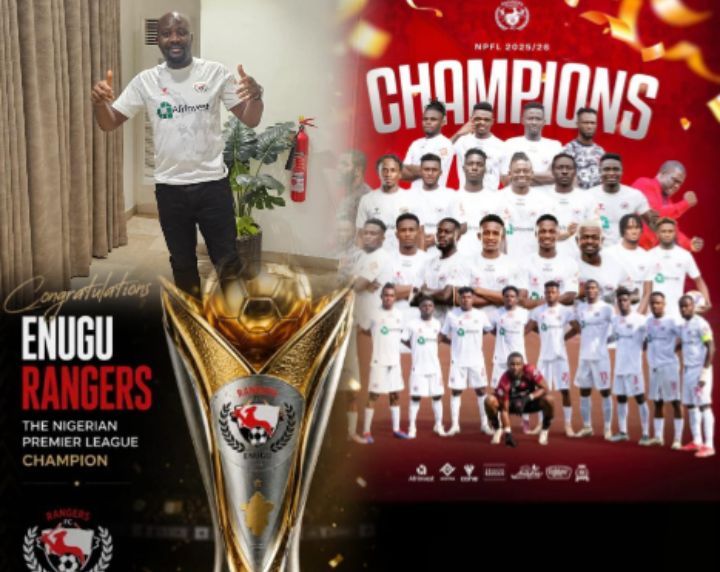 UP RANGERS! NEVER SAY DIE: ENUGU WEST SENATOR, DR. OSITA NGWU CONGRATULATES RANGERS INTERNATIONAL F.C. ON HISTORIC NPFL 9TH TITLE VICTORY, HAILS TEAMWORK AND SPORTING EXCELLENCE.