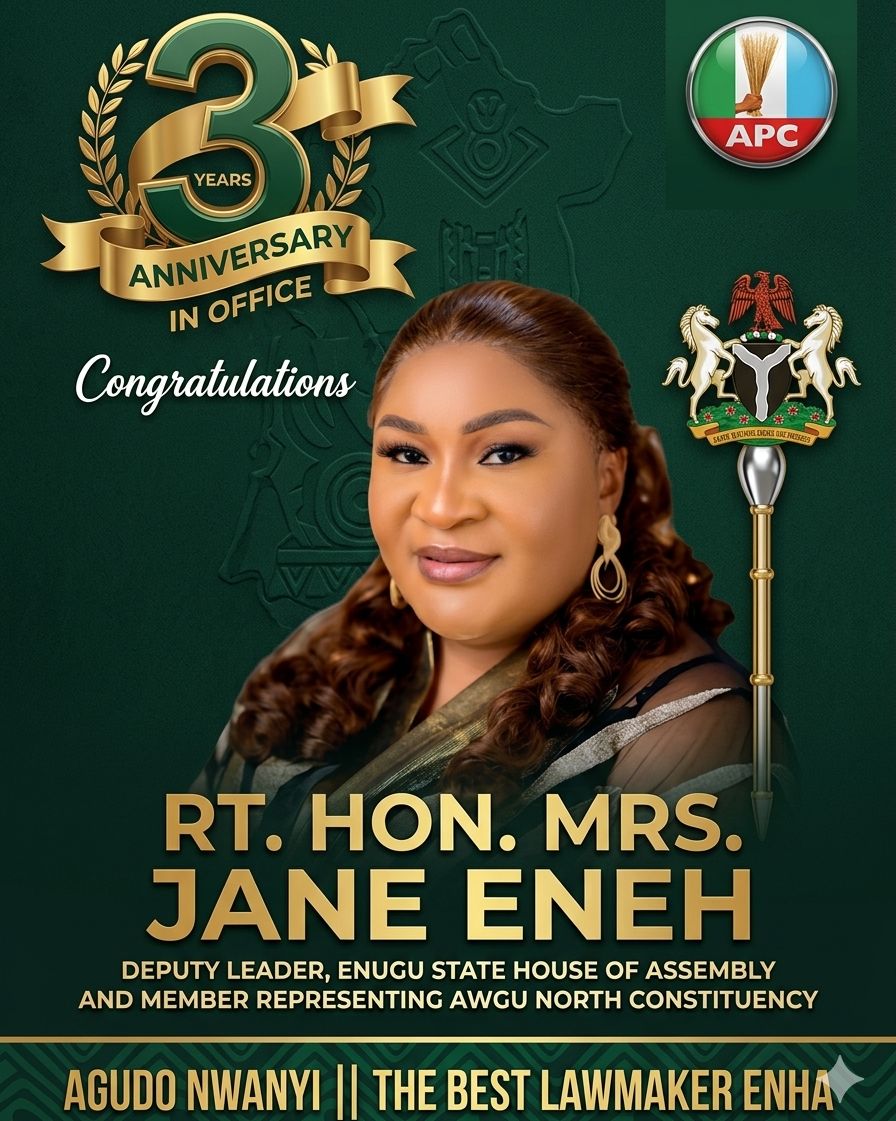 THREE YEARS OF DIVINE GRACE&EFFECTIVE REPRESENTATION: RT. HON. MRS. JANE ENEH EXPRESSES GRATITUDE, REAFFIRMS COMMITMENT TO GREATER SERVICE AND GRASSROOTS DEVELOPMENT.