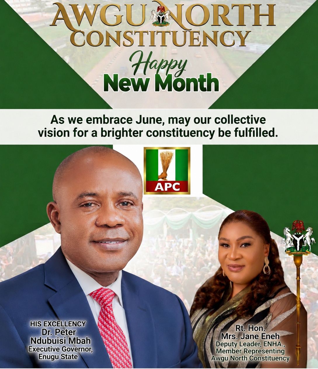 MIDYEAR OF  PROGRESS: RT. HON. MRS. JANE ENEH FELICITATES AWGU NORTH CONSTITUENTS, CALLS FOR UNITY AND GREATER SUCCESS AHEAD.