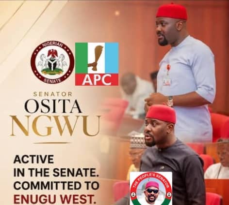 ENUGU WEST 2027: DISTINGUISHED SENATOR DR. OSITA NGWU (RG)—A LEADERSHIP THAT LEAVES NO ONE BEHIND.
